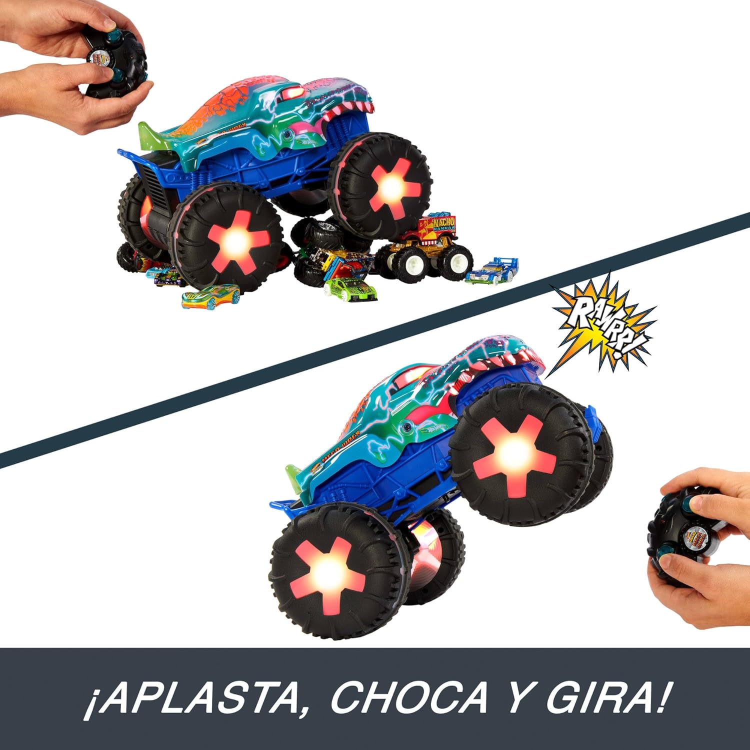 Thumbnail 4 de Hot Wheels Mega-Wrex 🚗 Coche teledirigido con luces y sonidos