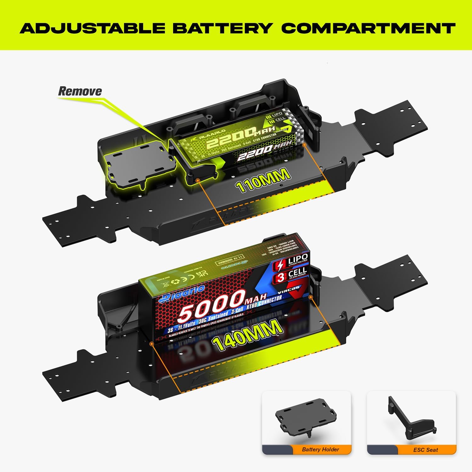 Thumbnail 6 de AMORIL 1/10 RTR Brushless 4WD Fast RC Monster Truck (Green) – 3S LiPo ready