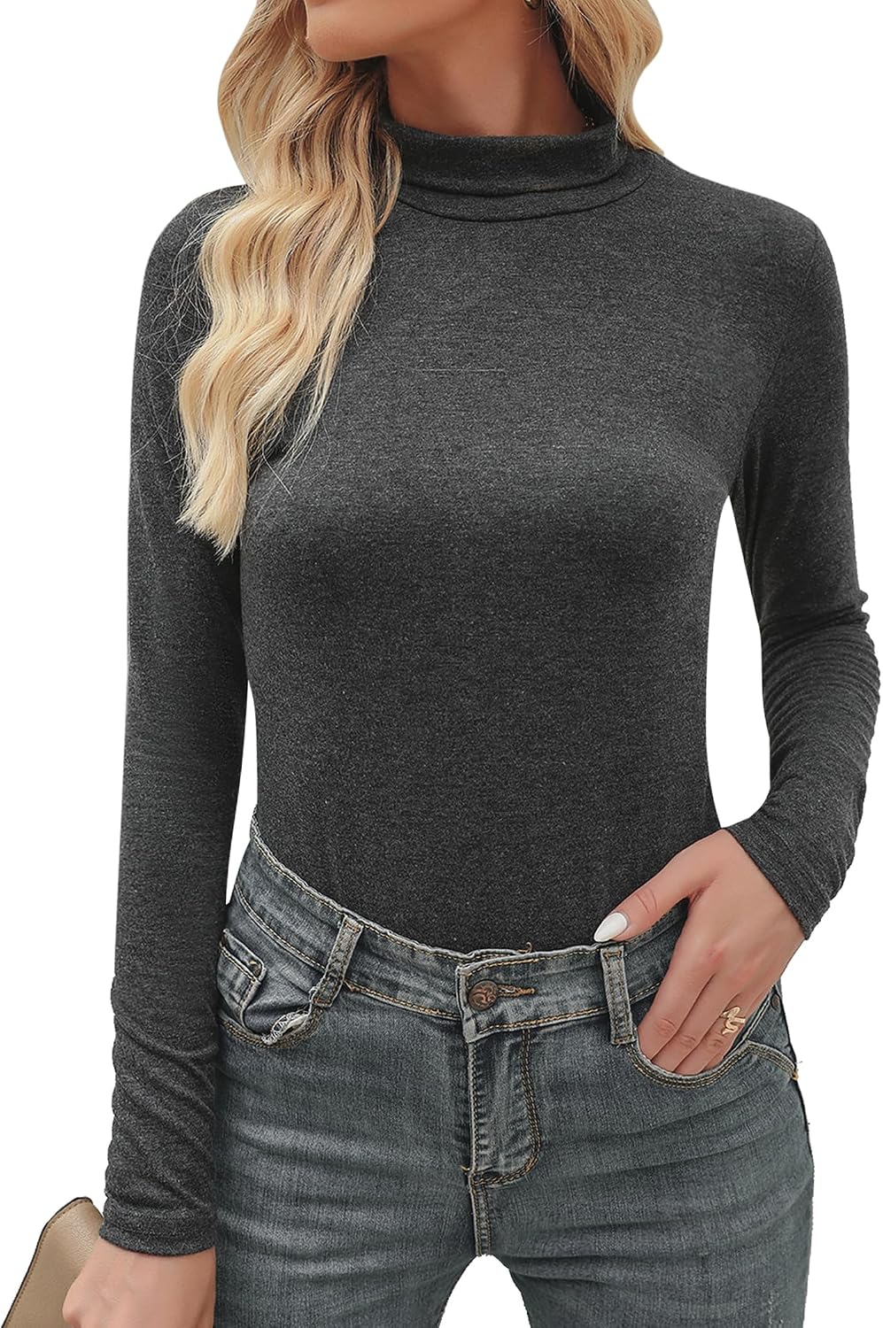 Thumbnail 1 de Aottori Maglia Donna Dolcevita Manica Lunga Leggera