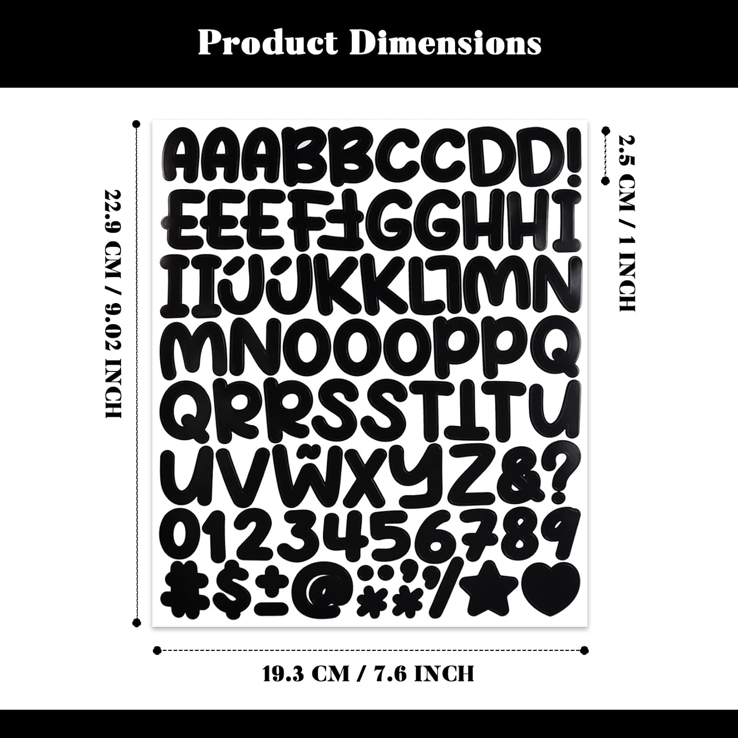 Thumbnail 1 de BINLINHONGO Alphabet and Number Stickers 1-inch