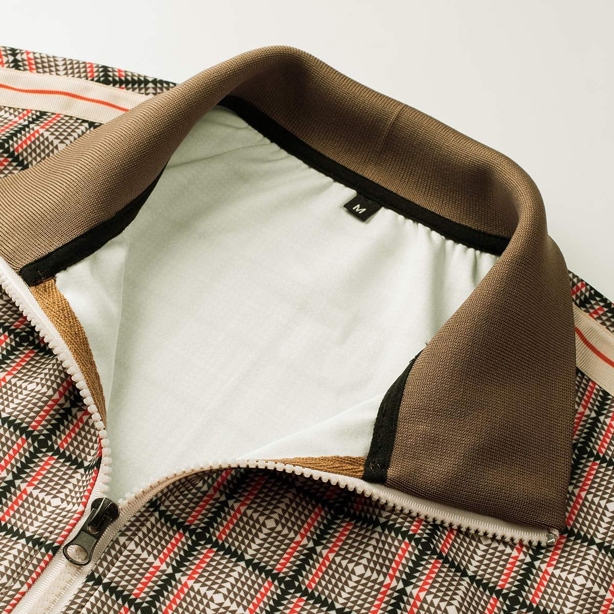 Detalle de W JIANWANG Herren-Trainingsanzug mit durchgehendem Reißverschluss und Kapuze (Jacke + Hose)