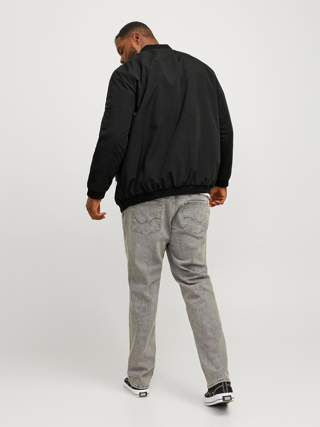 Thumbnail 2 de JACK & JONES JJERUSH BOMBER PS NOOS – Bomberjacke in Schwarz, XXL Übergröße