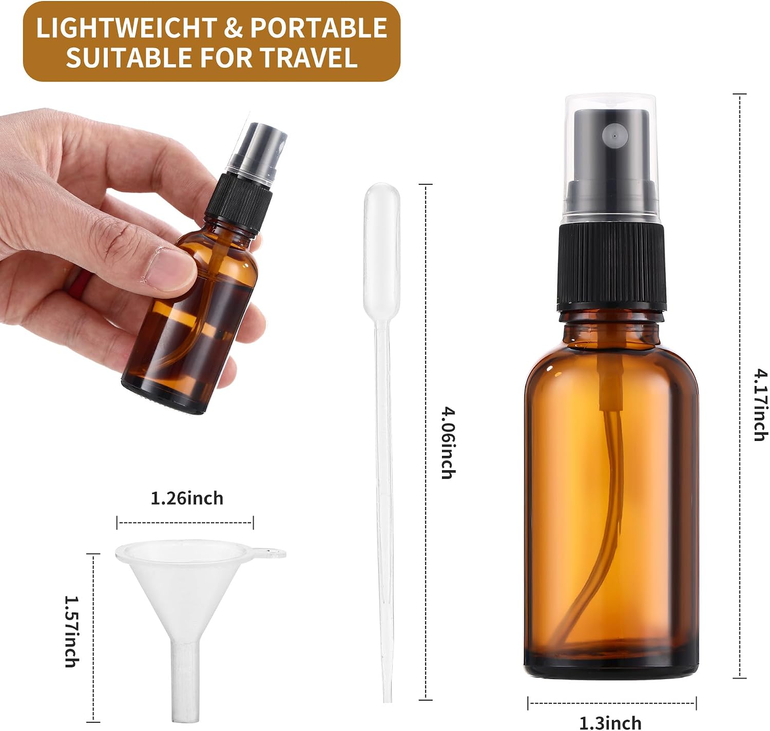 Detalle 2 de Nuangoo Braunglas Sprühflasche 30 ml Set
