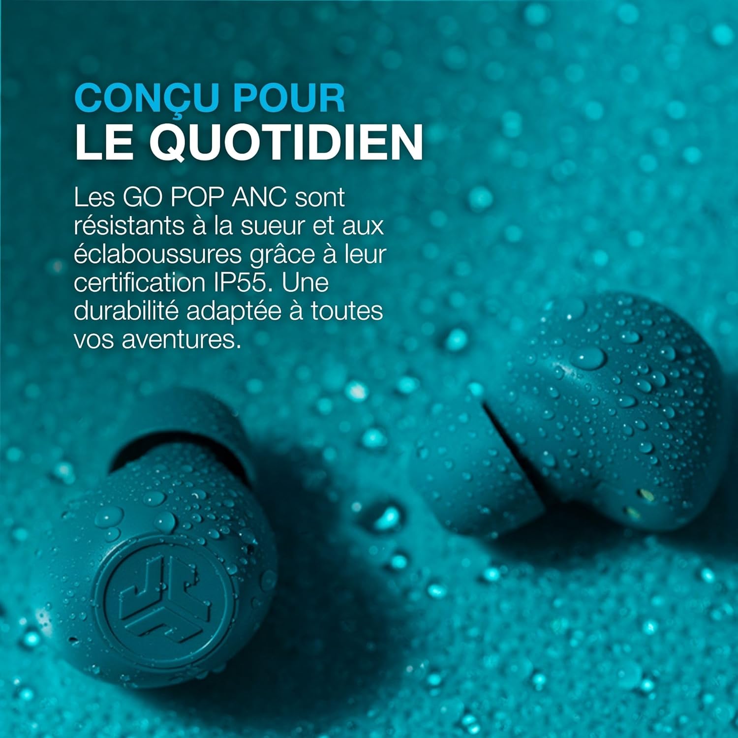 Thumbnail 6 de JLab Go Pop ANC : écouteurs Bluetooth intra-auriculaires avec réduction de bruit, 24+ h d’autonomie et multipoint