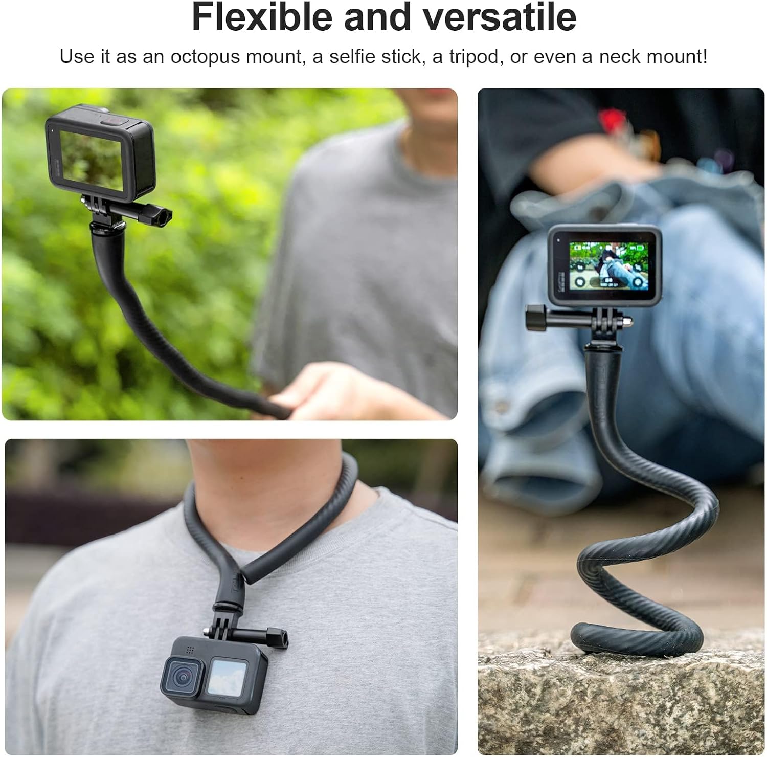 Thumbnail 3 de TELESIN Flexible Selfie Stick for Action Cameras