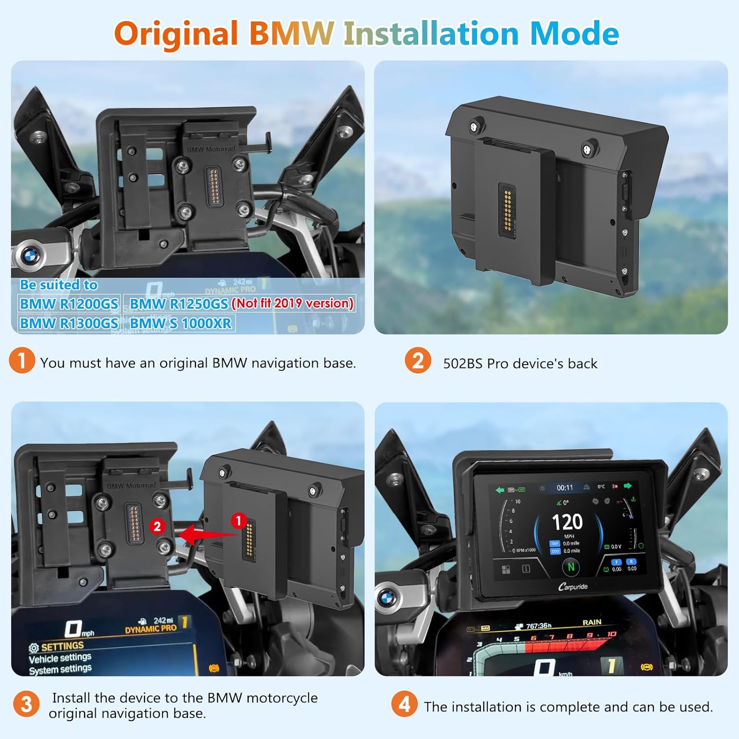 Thumbnail 4 de CARPURIDE W502BS Pro para BMW CarPlay y Android Auto