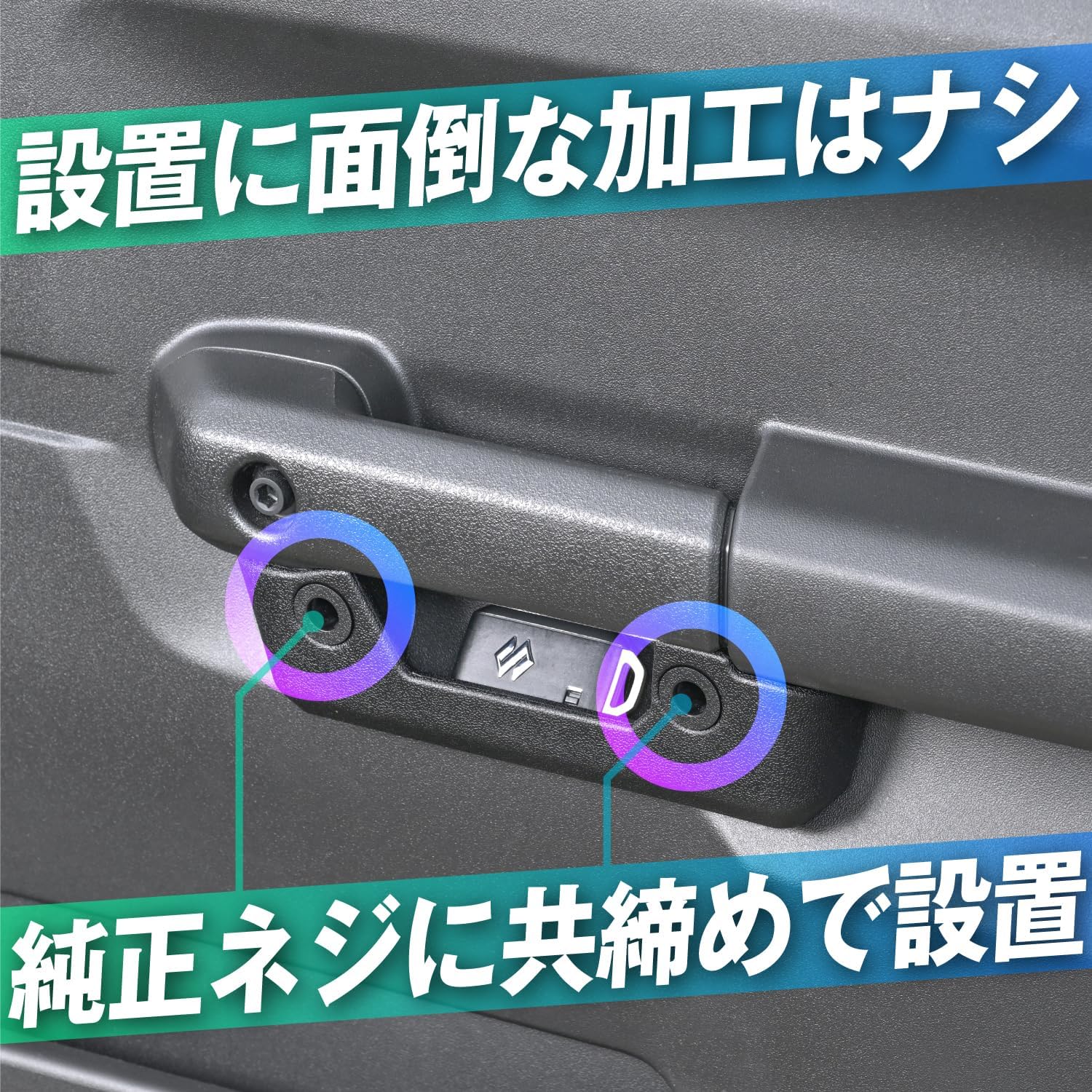 Detalle 1 de セイワ IMP211 ジムニー専用ソフトドアポケット 左右セット・JB64/JB74/JC74対応