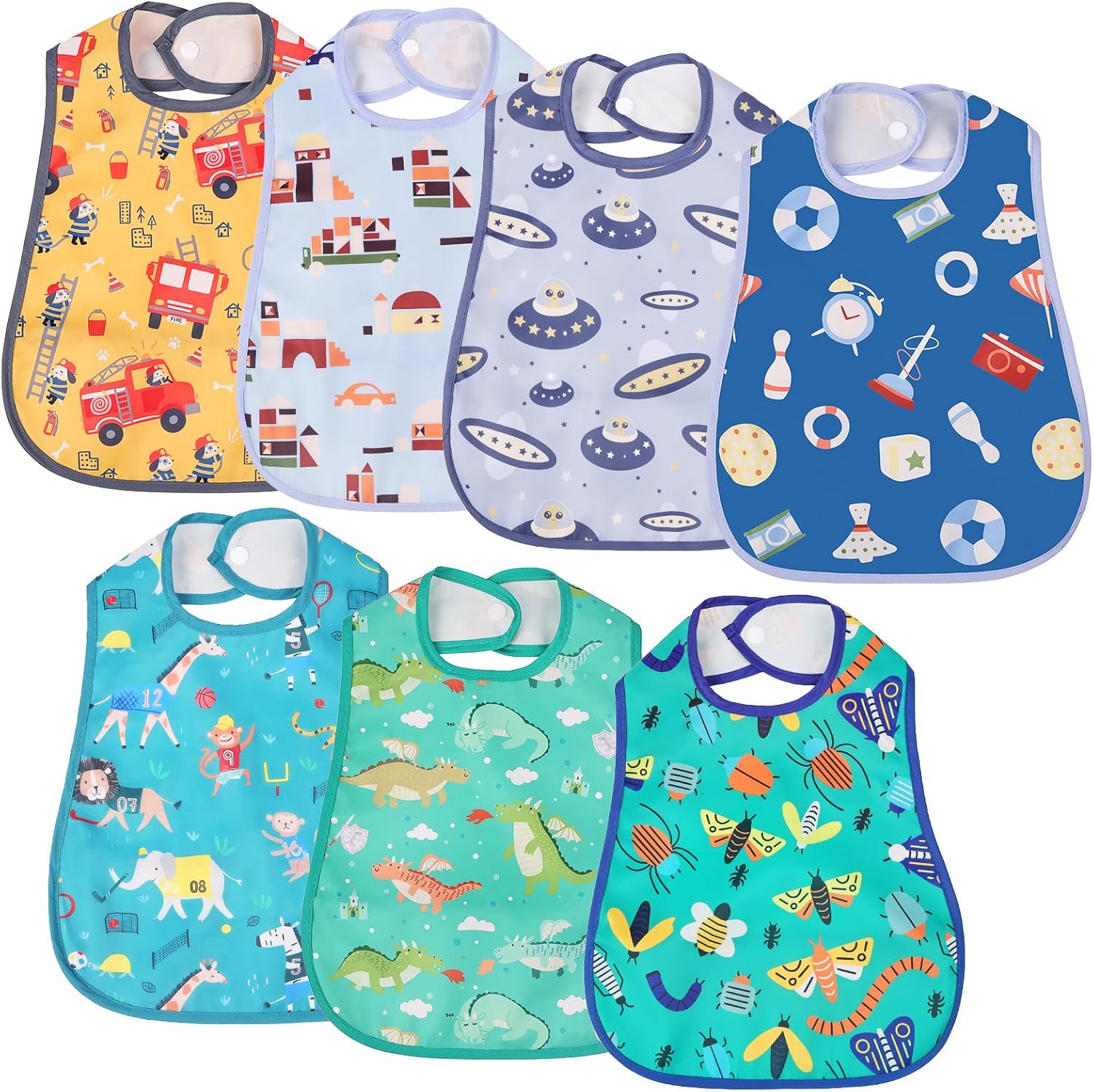 Detalle de Aolso Baby Feeding Bibs 7pcs waterproof