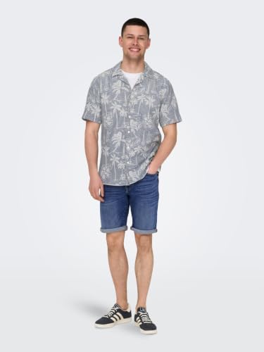 Detalle de ONSPLY DBD 8773 Tai DNM Noos - Pantalones Cortos Denim Dark Azul (XL) de Only & Sons