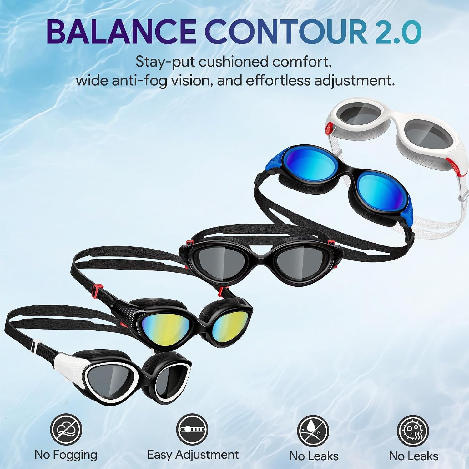 Thumbnail 1 de Otionus Adult Swimming Goggles — Anti‑Fog, Anti‑UV, No Leakage with Clear Vision