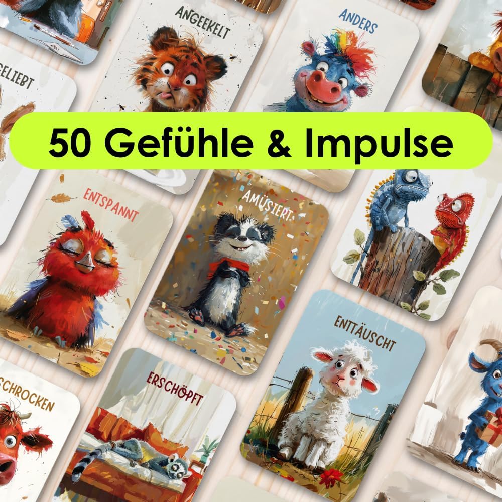 Detalle 2 de Gefühlskarten für Kinder 50er-Set