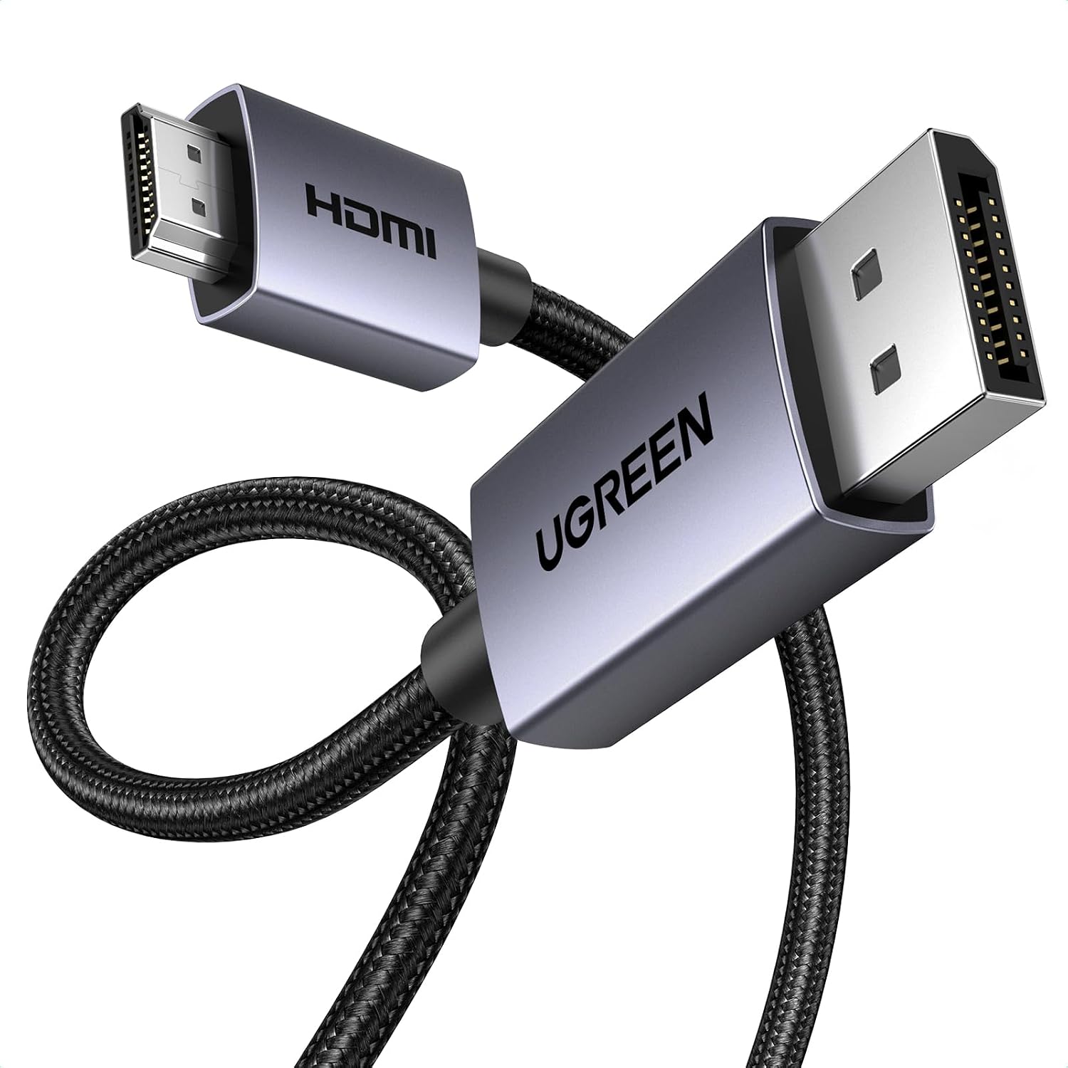 Detalle de UGREEN DisplayPort to HDMI Cable, 6.6 ft