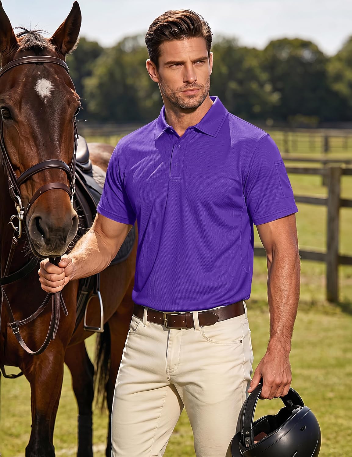 Detalle de MAGCOMSEN Men's Polo Shirt in Polyester