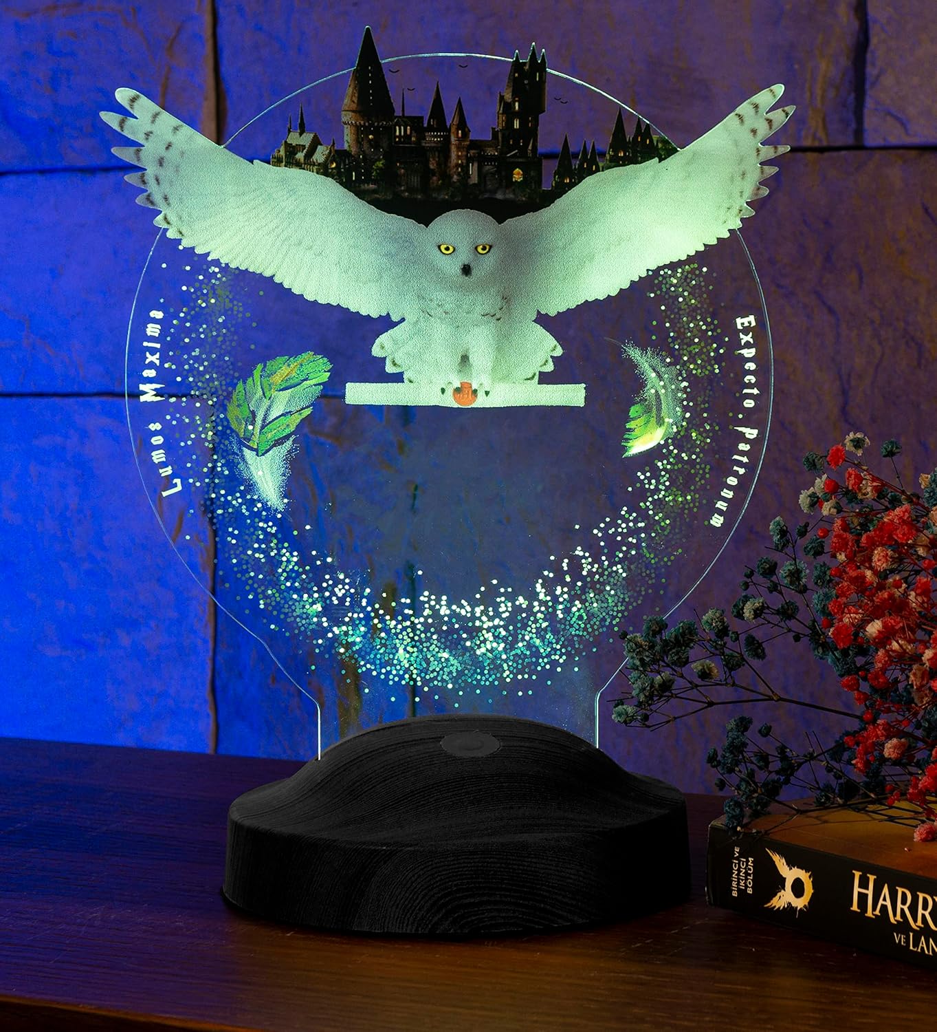 Detalle de Sentidos Veilleuse LED 3D Hedwig – Lampe personnalisable pour garçons et enfants