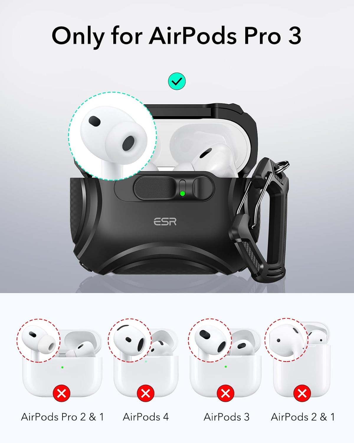 Thumbnail 1 de ESR Cyber Series AirPods Pro 3 Case 2025