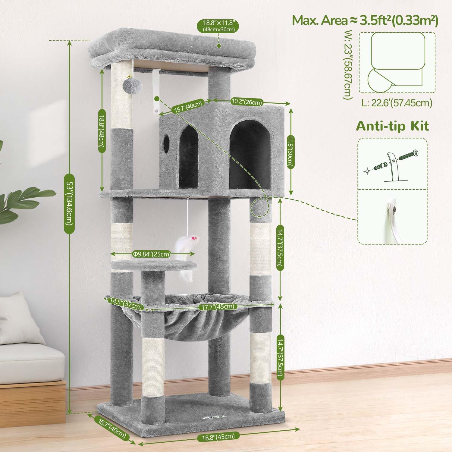Thumbnail 5 de Globlazer Cat Tree, 53in