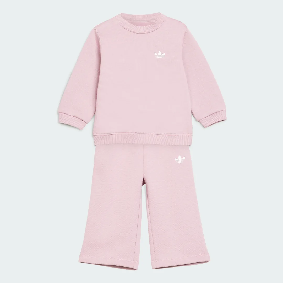Imagen de Conjunto Adidas: camiseta técnica de cuello redondo y pantalón pernera amplia (violeta) en OfertitasTOP
