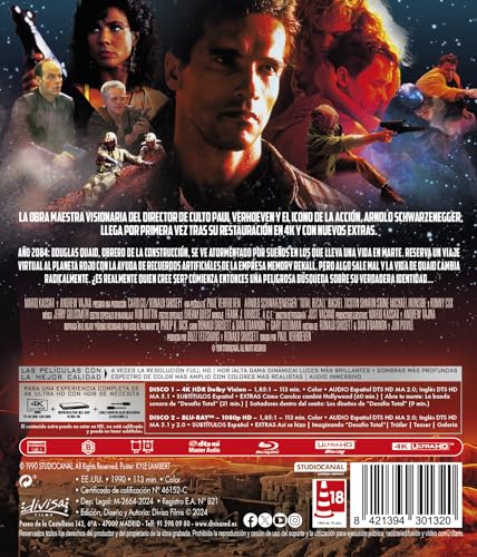 Detalle 2 de Desafio Total (Total Recall) (1990) – 4K UHD + Blu-ray | Divisa Films