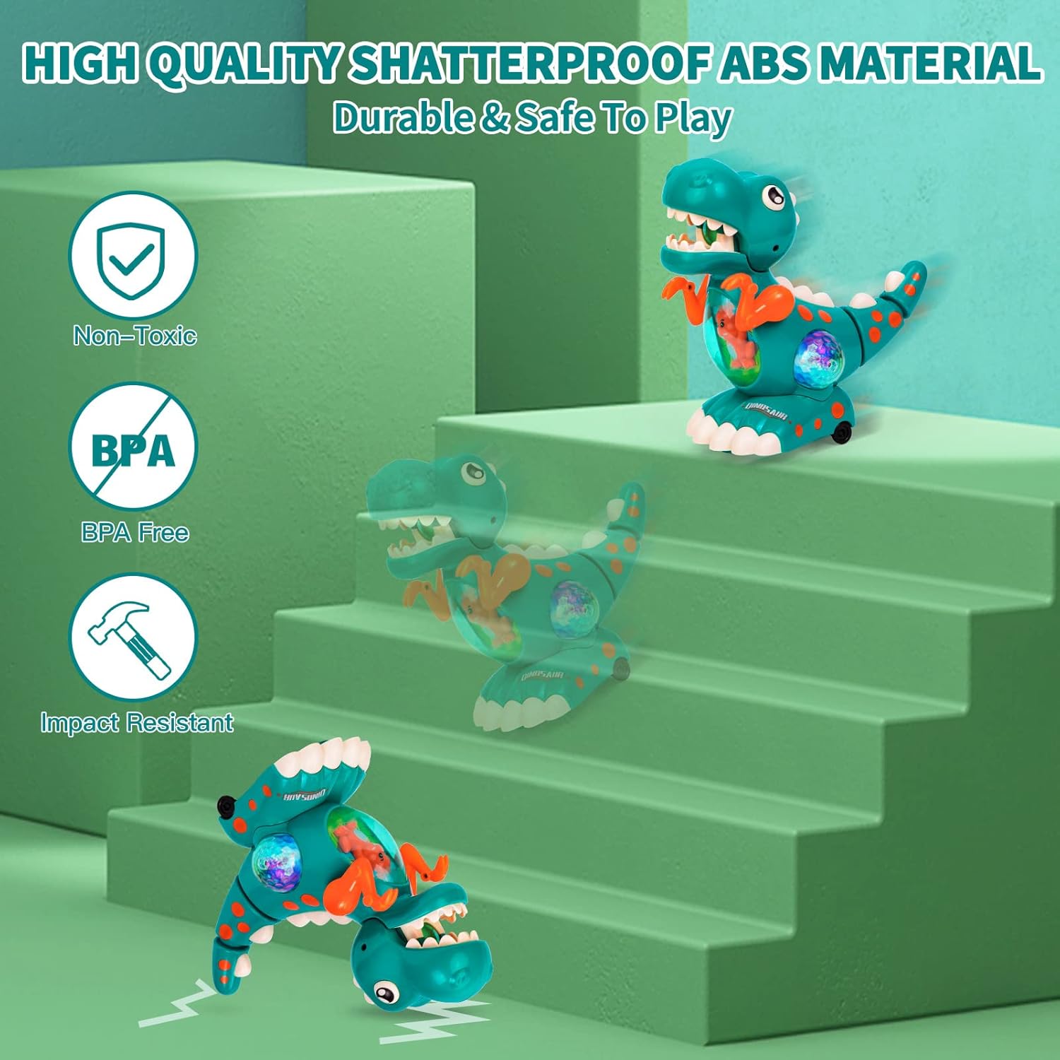 Thumbnail 4 de Highttoy Baby Musical Light Crawling Dinosaur Toy