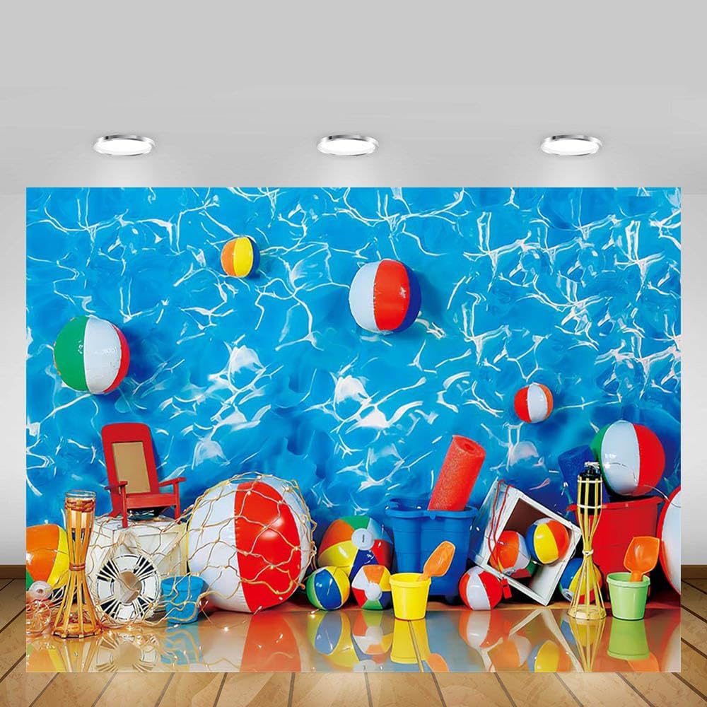 Detalle de MEHOFOND 7x5ft Summer Hawaiian Aloha Backdrop – Durable Polyester Photo Background for Parties and Portraits