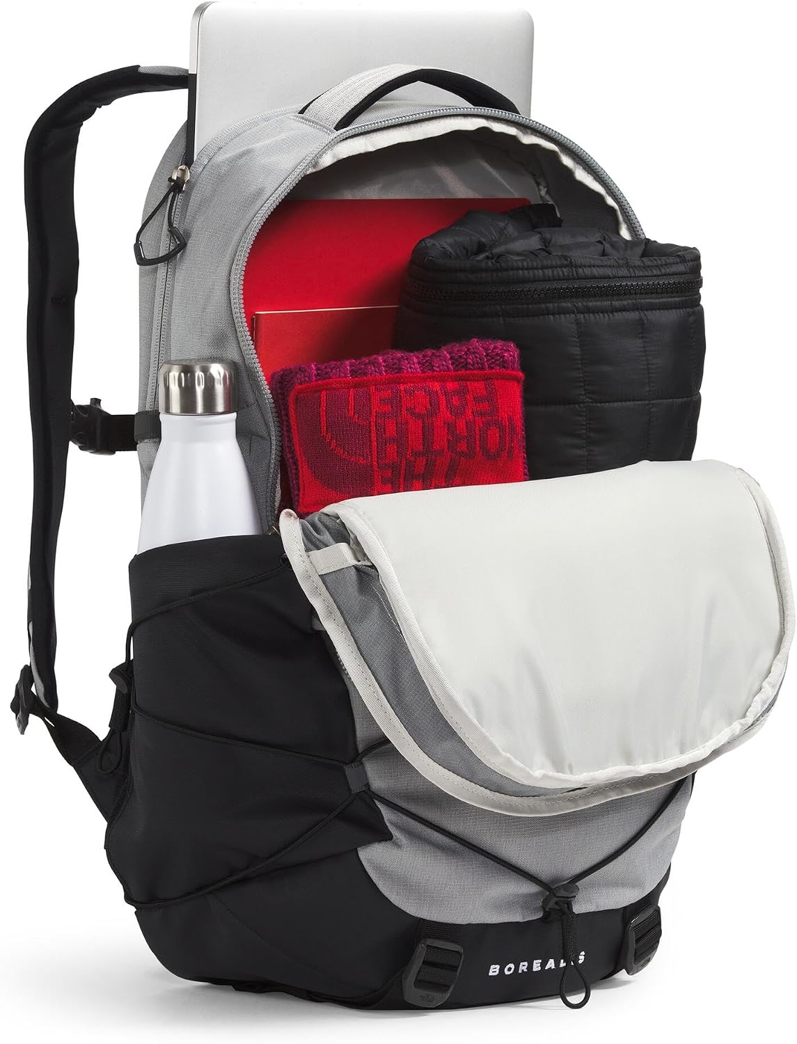 Detalle de The North Face Borealis Laptop Pack - Meld Gy Dk Hth / TNF Blk-NPF, OSFA