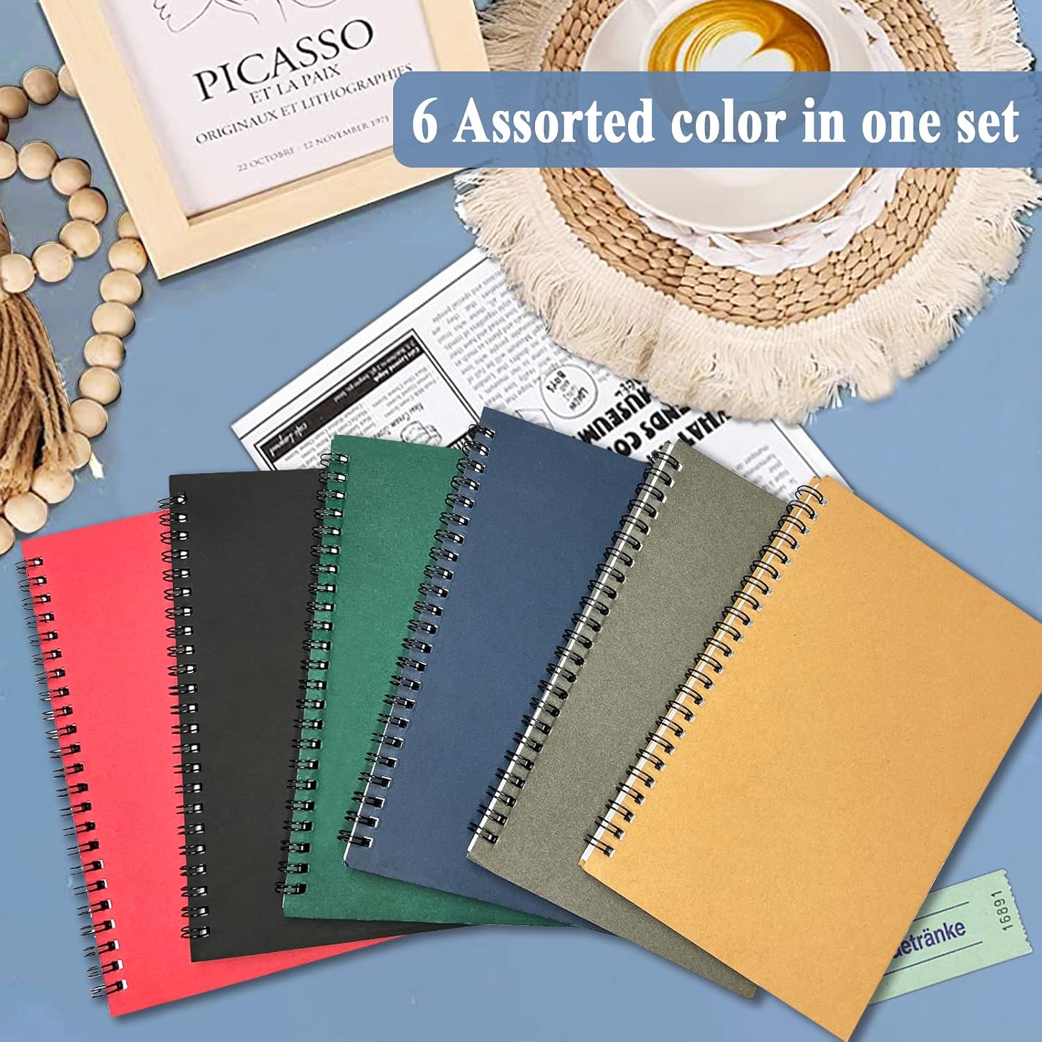 Thumbnail 5 de 6 Pack Spiral Notebook A5 120 Pages