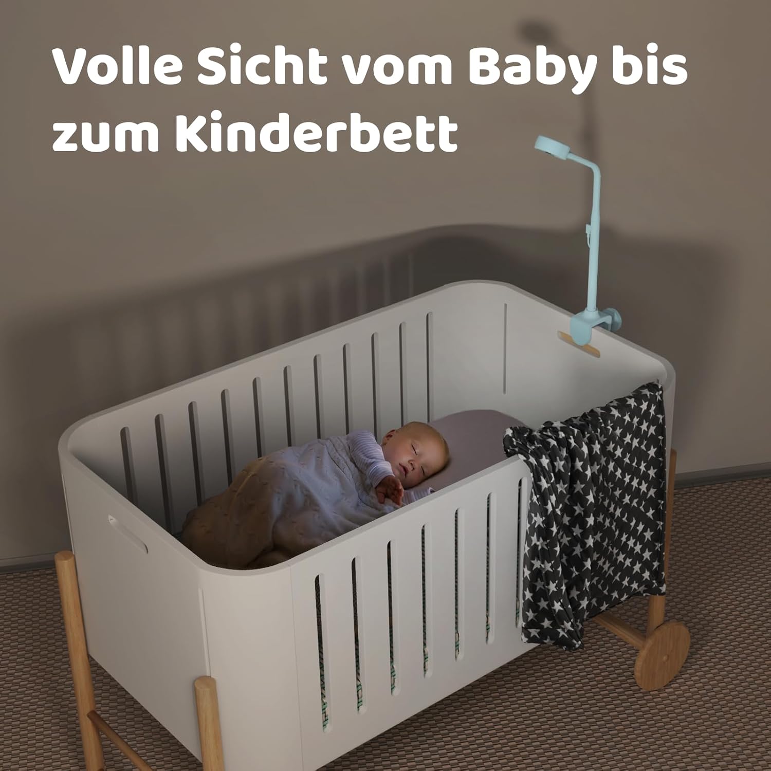 Thumbnail 6 de Netvue Blau Baby Kamera mit 4-in-1-Halterung, 1080P, Zwei-Wege-Audio, Bewegungserkennung & Schlafanalyse