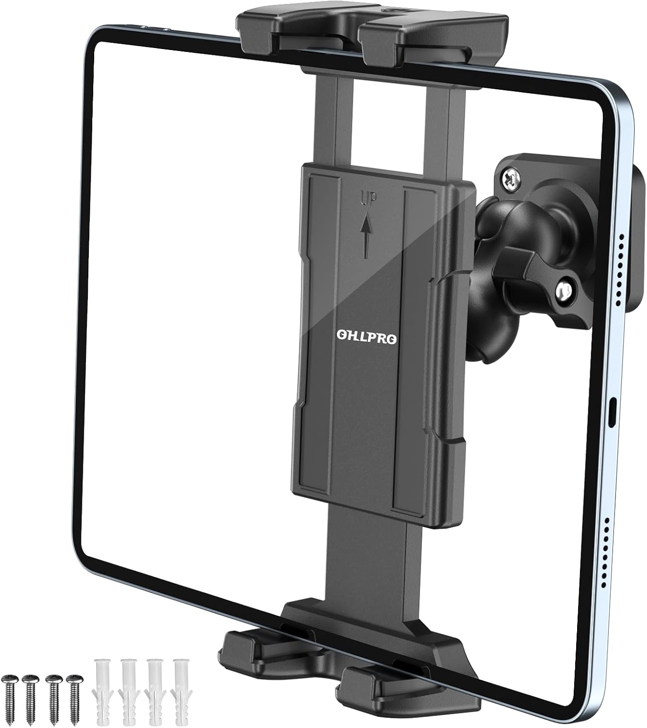 Thumbnail 6 de OHLPRO Tablet-Wandhalterung mit 360° Drehung und erweiterbarem Clip (für 4,7–13" Geräte)