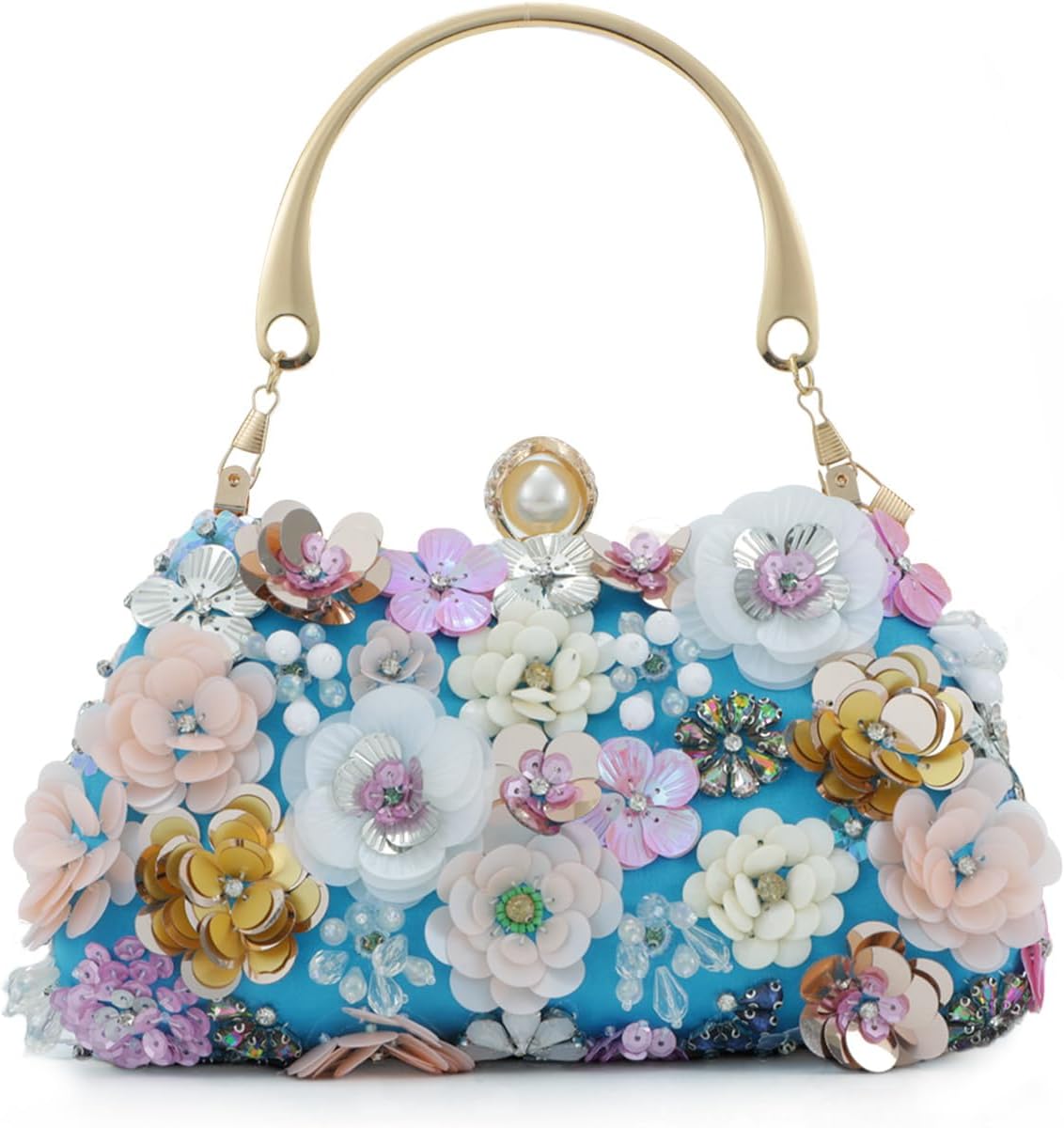 Detalle de Fecialy Blume Kupplung Handtasche 8,3 Zoll Länge