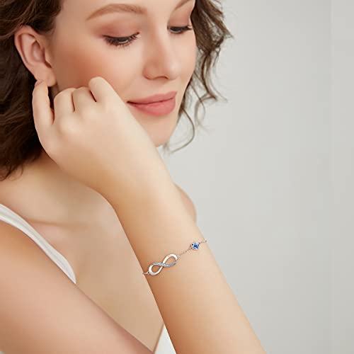 Detalle de Louisa Secret Infinity Heart Bracelet 925 Sterling Silver or Stainless Steel – Timeless Gift for Her