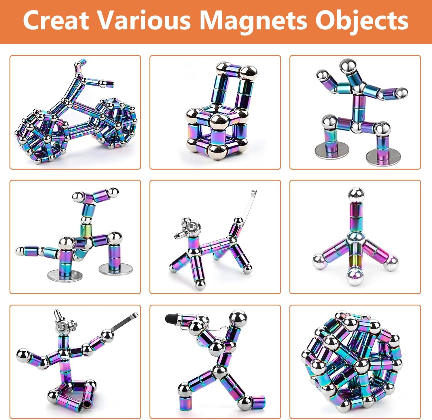 Thumbnail 4 de Big Magnetic Fidget Pen with Gel Ink and Steel Ball Magnets – stress-relief desk gadget gift for teens and adults