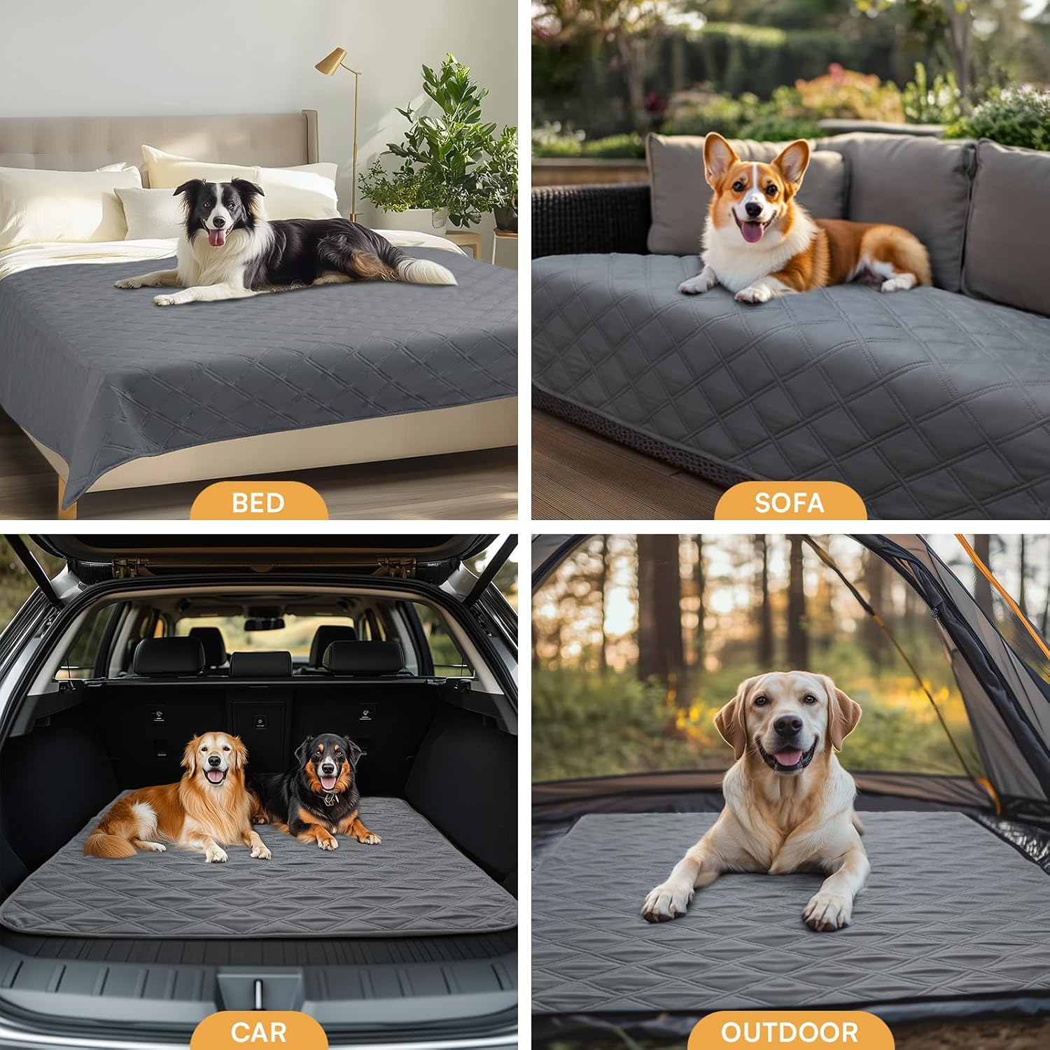 Thumbnail 2 de Luciphia Copridivano per Cani Impermeabile 208x259 cm – Coperta Antiscivolo per Mobili