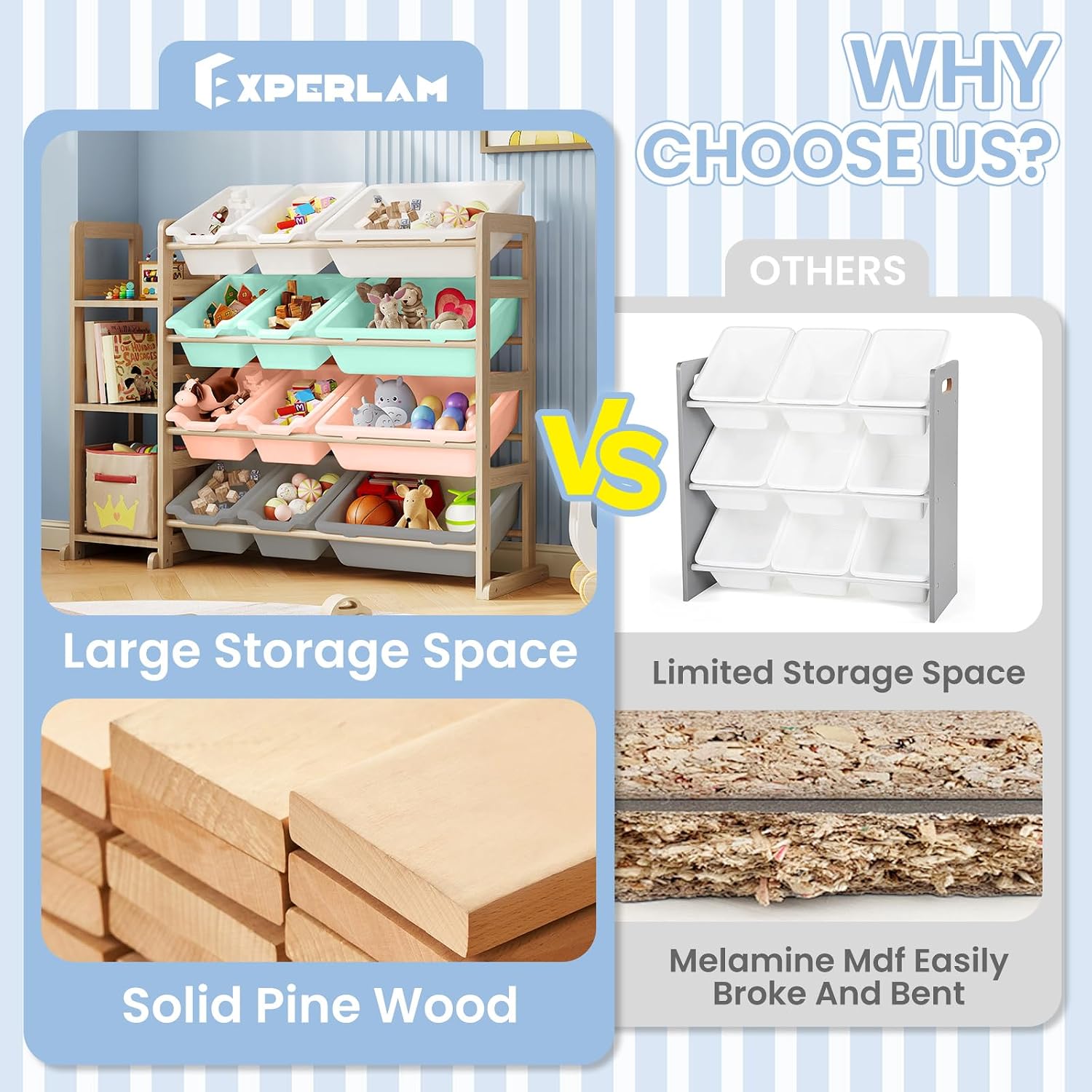 Detalle de Toy Storage Organizer with 12 Bins