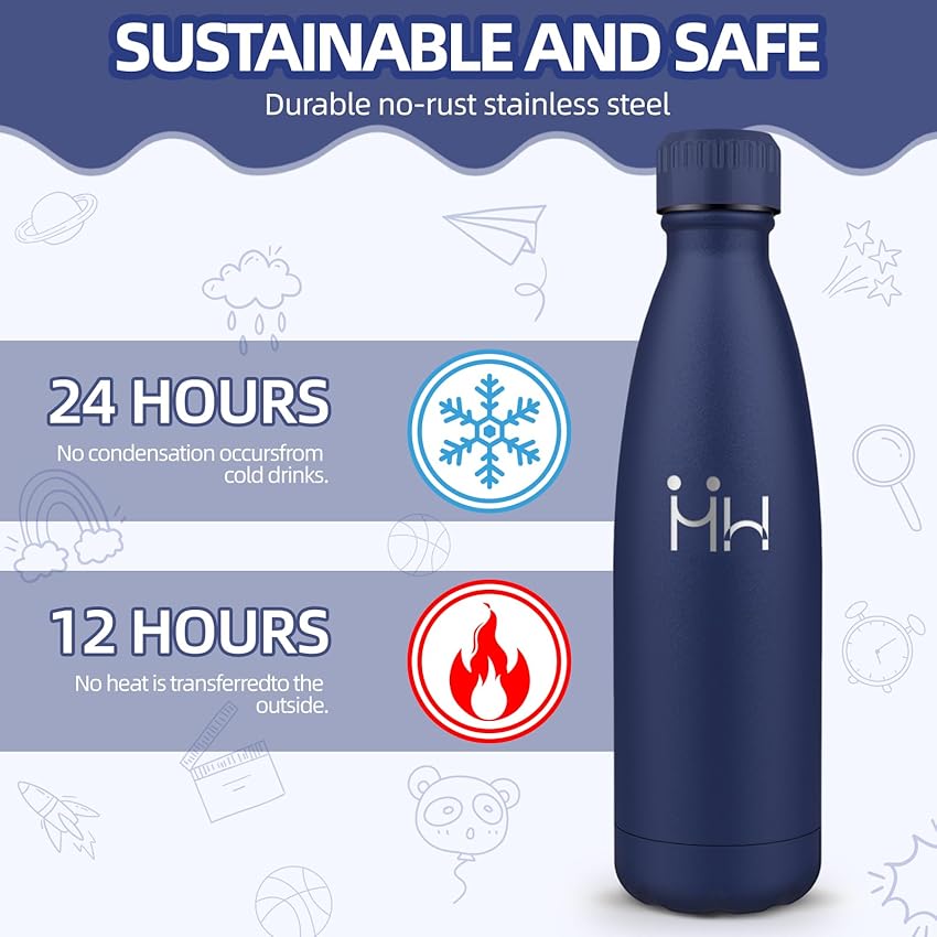 Detalle 2 de HoneyHolly Botella Térmica 500ML🥤Mantiene 12h Caliente y 24 Frío