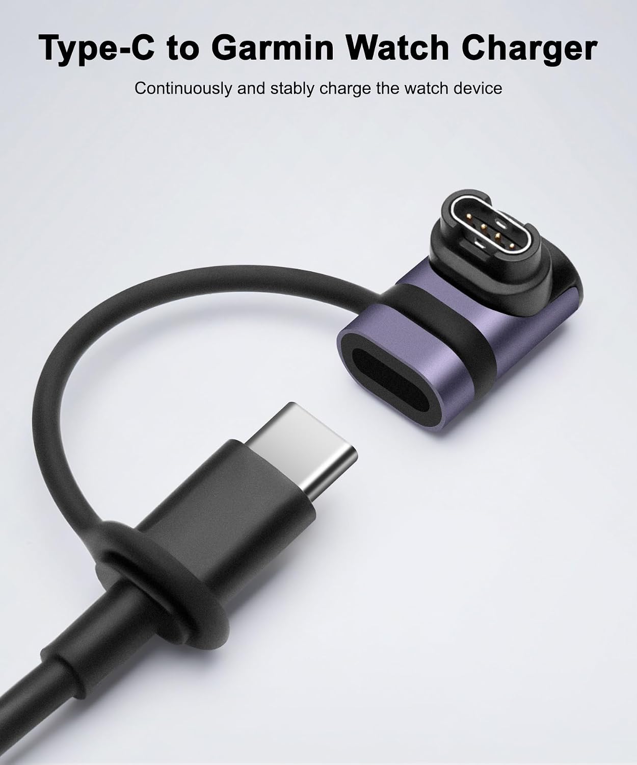Detalle de Seminer lanyard-c-gamin-purple Watch Charger Adapters, 2-Pack USB-C