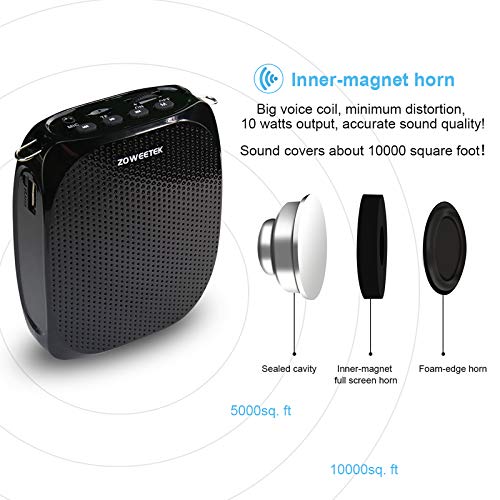 Thumbnail 6 de ZOWEETEK Portable Rechargeable Mini Voice Amplifier for Teachers