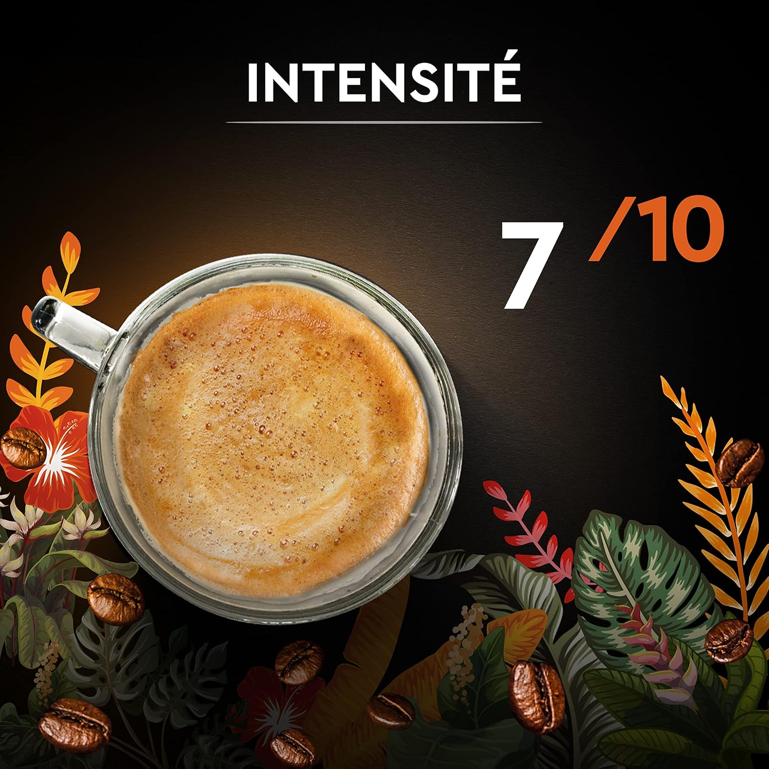 Detalle de CARTE NOIRE Secrets de Nature – Café en grains Catuai Romex, Rainforest Alliance, paquet 1 kg