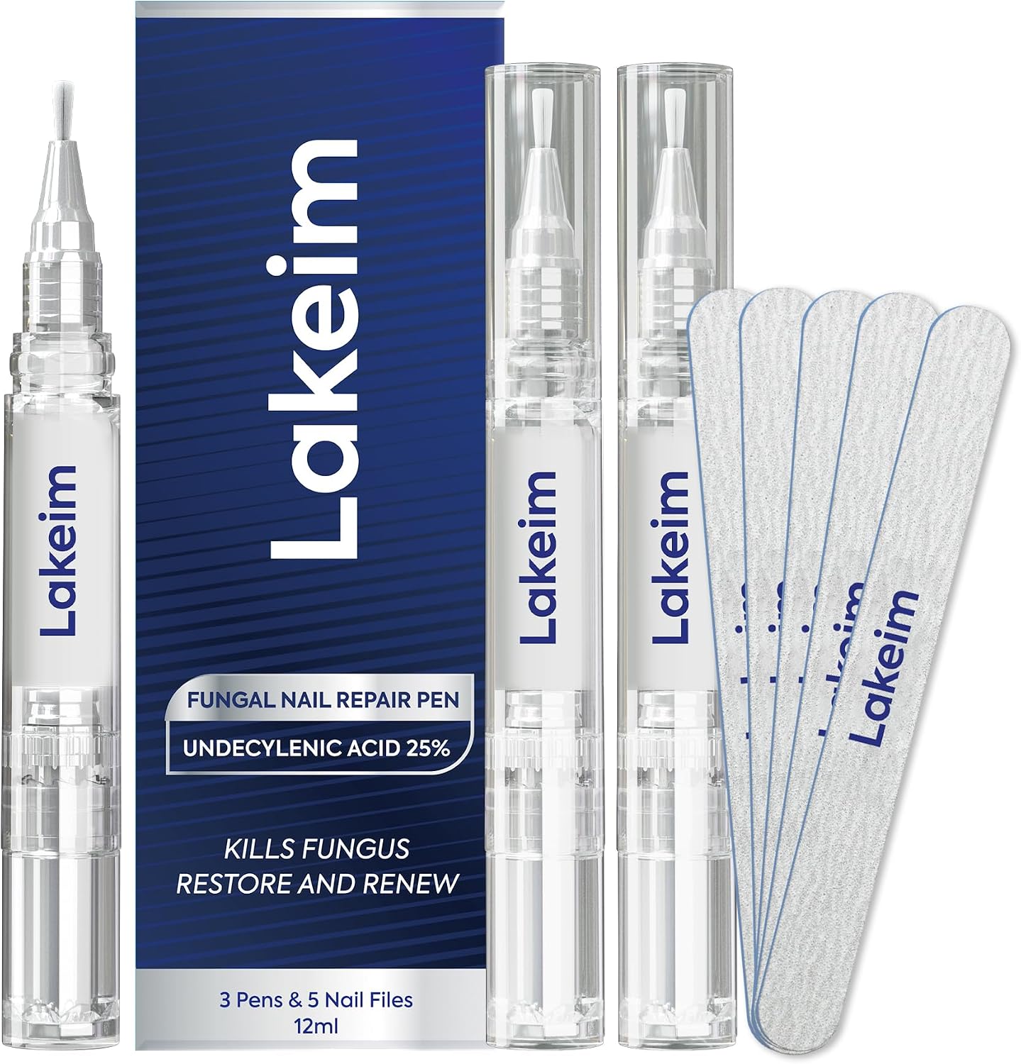 Detalle de Lakeim Toenail Fungus Pen, 25% Undecylenic Acid Treatment, 3 x 4 ml
