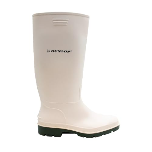 Detalle de DUNLOP Pricemastor Classic Wellies, Waterproof PVC, White, UK 2.5