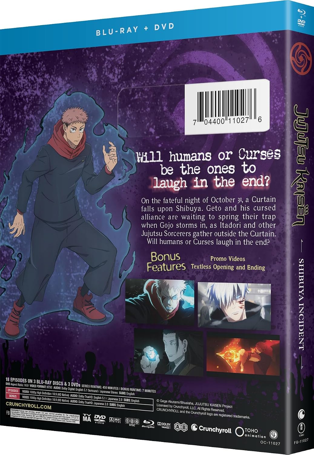 Detalle 2 de Jujutsu Kaisen 11027 Season 02 Part 02 Blu-ray & DVD Box Set