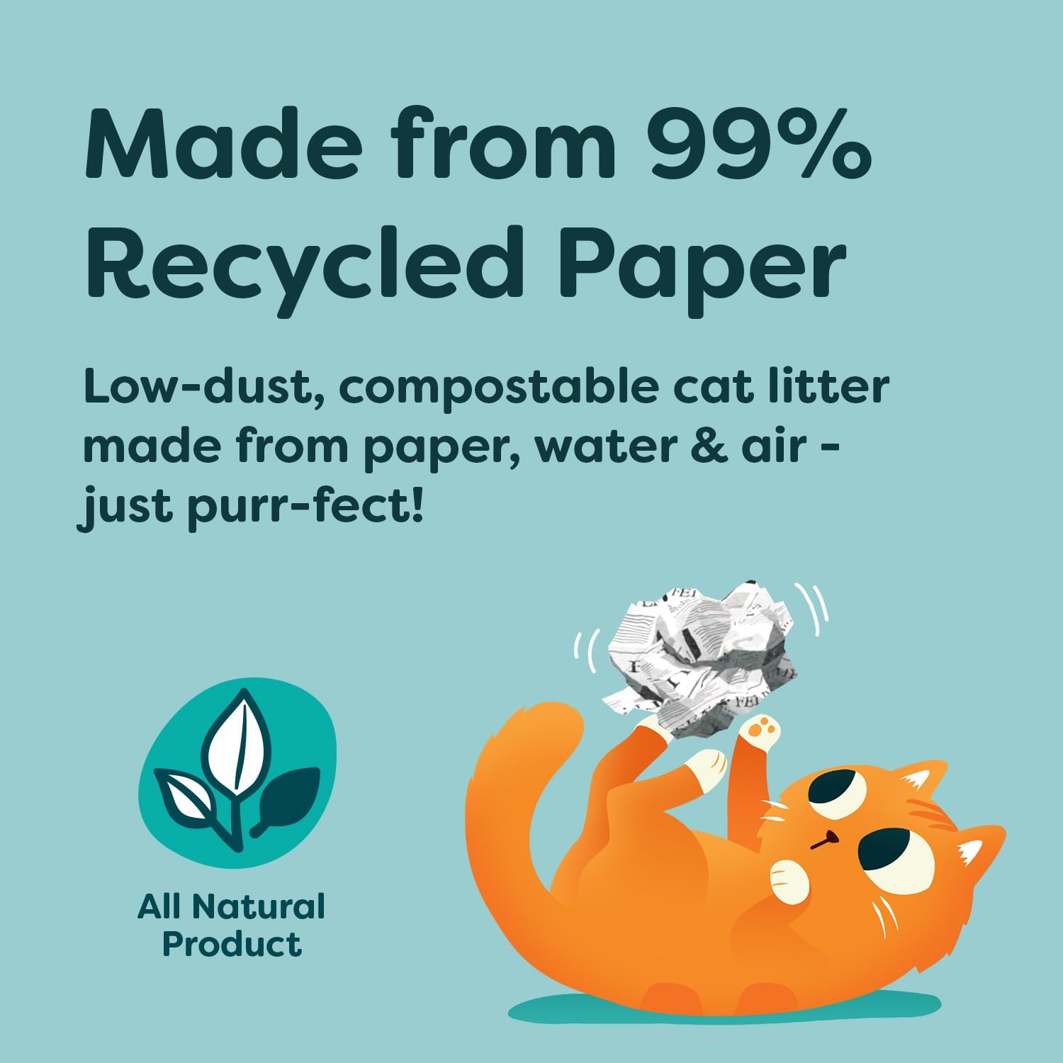 Detalle 2 de Breeder Celect All-Natural Cat Litter (30L) – 99% Recycled Paper, Non-Clumping, Biodegradable & Compostable