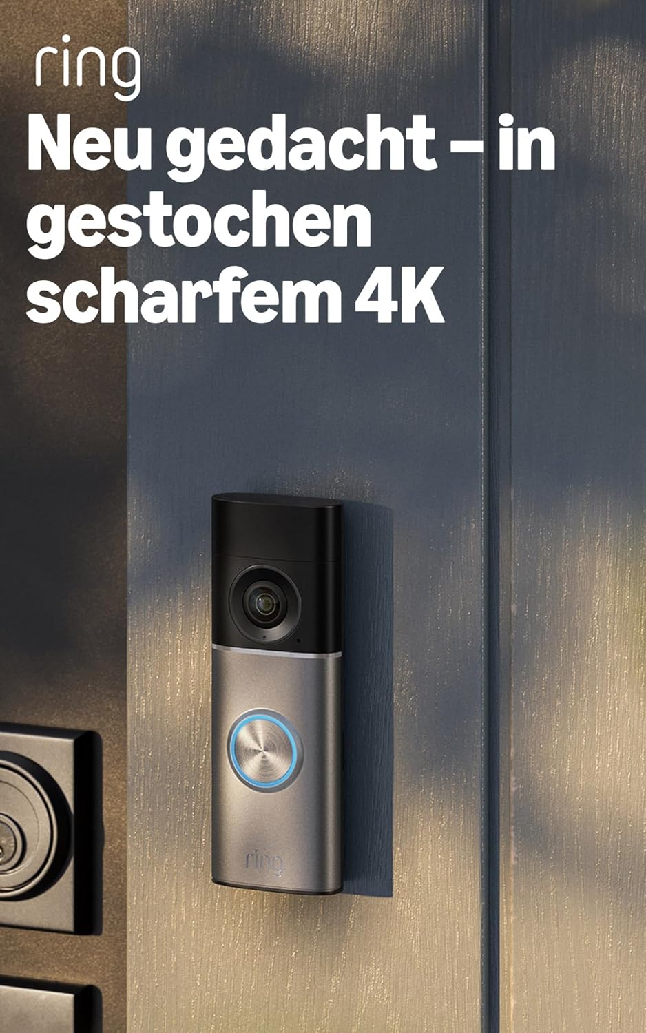 Detalle de Ring Videotürklingel Pro Kabel (wired) – Retinal 4K, bis zu 10x Zoom, mit Netzstecker