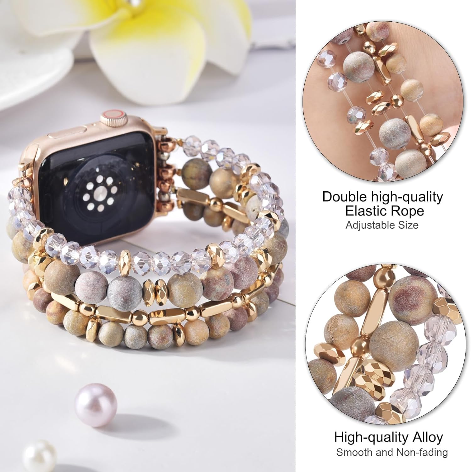 Thumbnail 1 de VISOOM Beaded Boho Bracelet for Apple Watch
