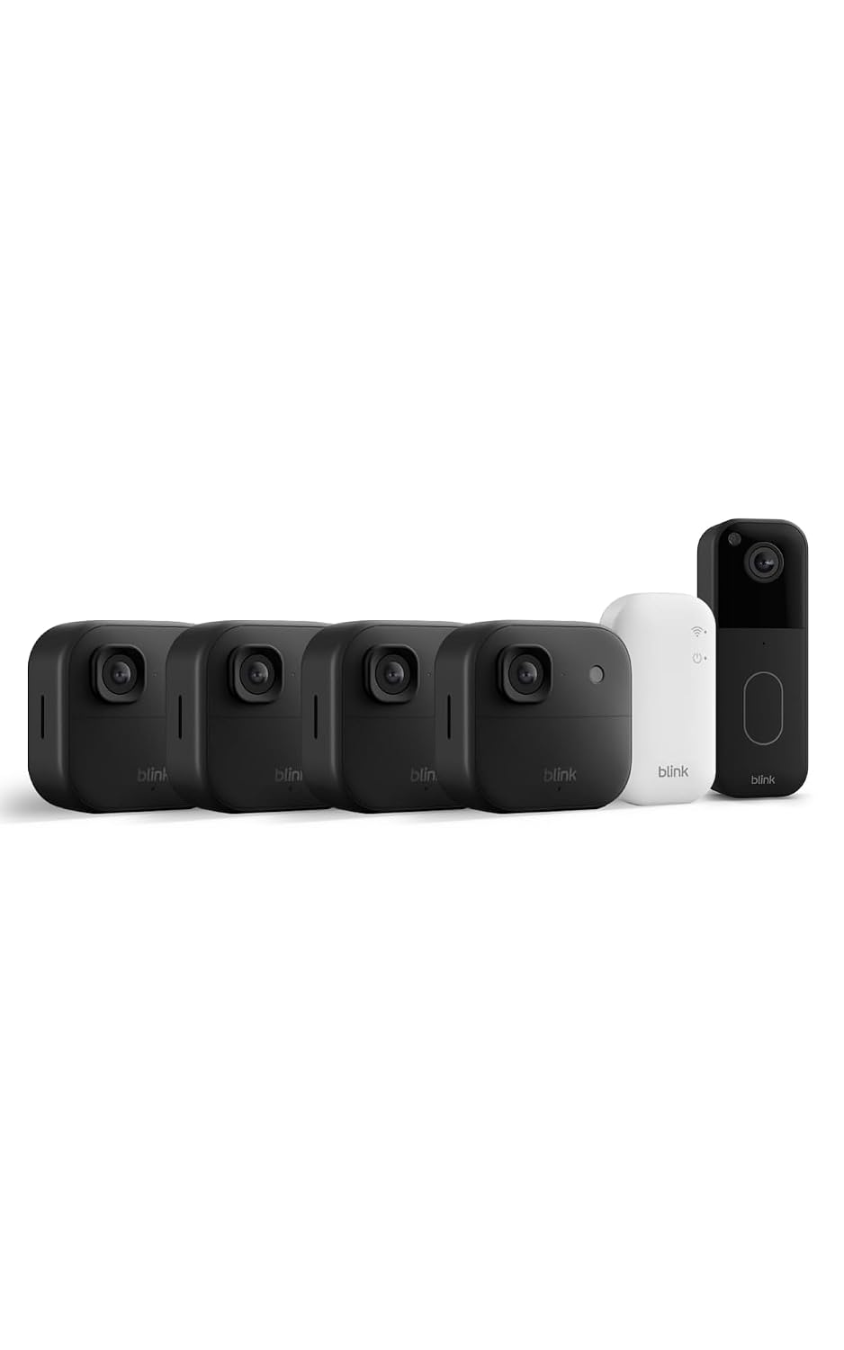 Detalle de Blink Videocamera esterna 2K+ (ultimo modello) + videocitofono supplementare Blink, sistema da 4 videocamere, nero