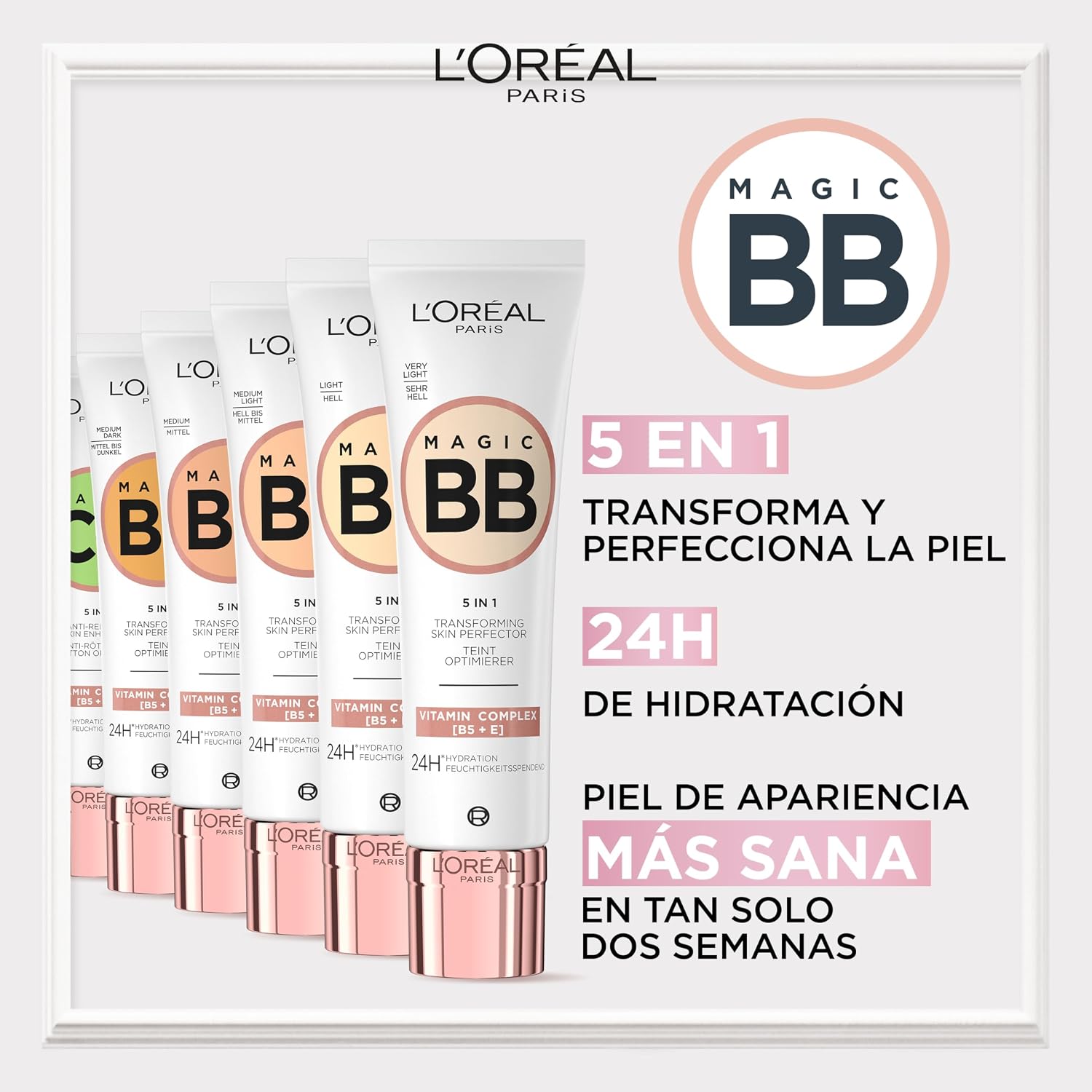 Detalle 2 de L'Oréal Paris C'est Magic BB Cream 5-in-1, Medium Light, 30 ml