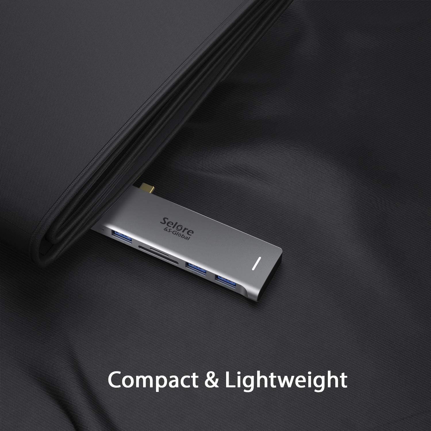 Detalle 2 de Selore&S-Global UC2205 6-in-1 USB-C Hub for MacBook, 100W PD, SD/microSD