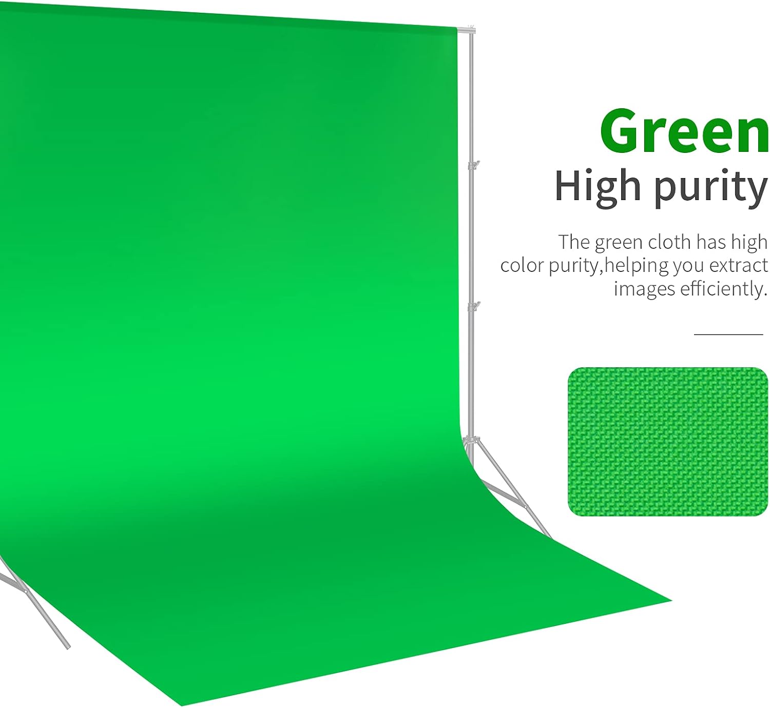 Thumbnail 6 de Neewer 10 x 12FT / 3 x 3.6M PRO muslin collapsible backdrop (background only) – green