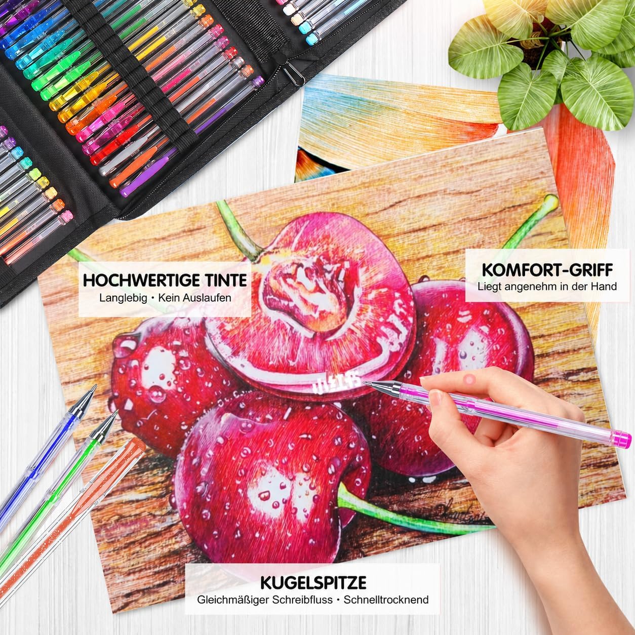 Thumbnail 3 de Vozuna Glitzer Gelstifte 145er-Set für Kreativ