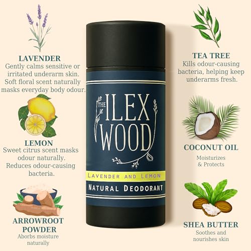 Detalle de The Ilex Wood Natural Deodorant Lavender & Lemon Twin Pack 2x70ml