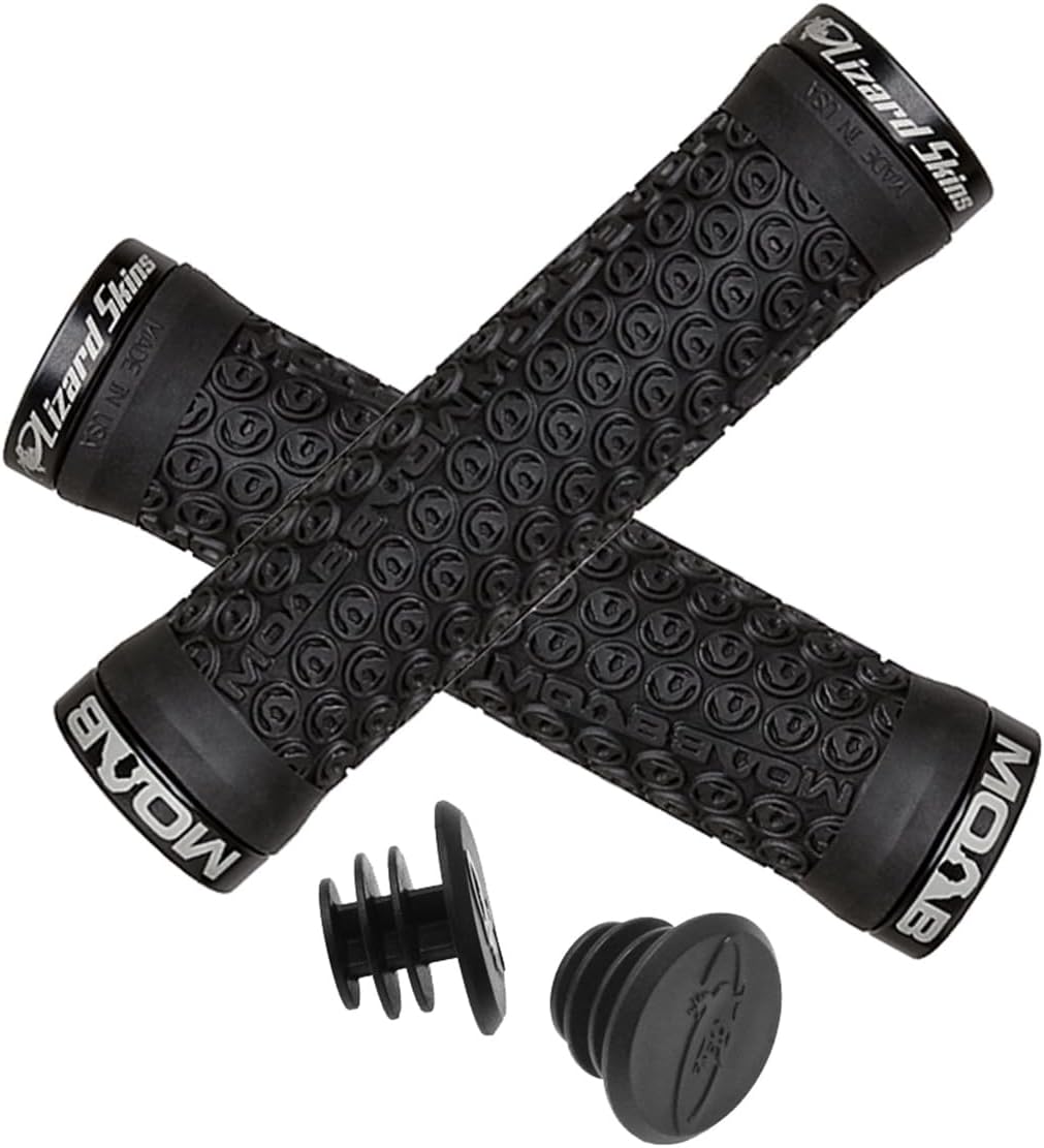 Detalle de Lizard Skins Moab Lock-On – gumowe chwyty rowerowe, 130 mm, czarne